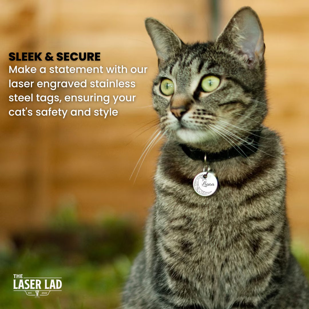 Personalised Round Pet ID Tag – Engraved Both Sides
