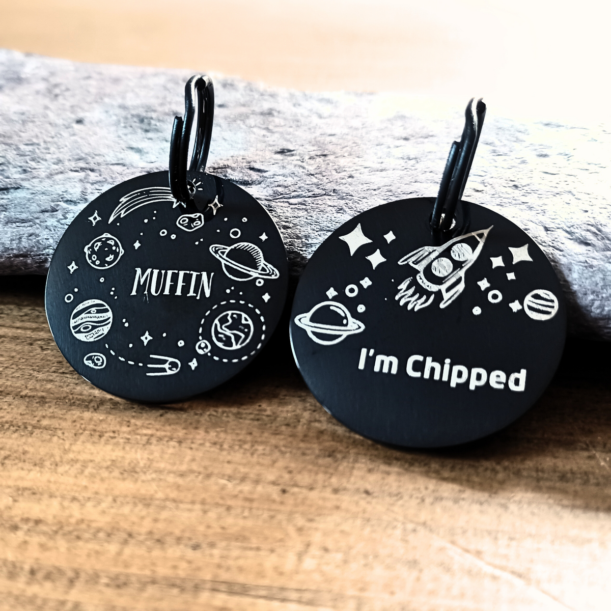 Personalised Round Pet ID Tag – Engraved Both Sides