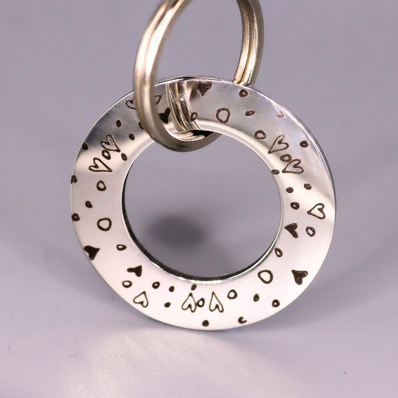 Personalised Washer Pet ID Tag – Engraved Both Sides