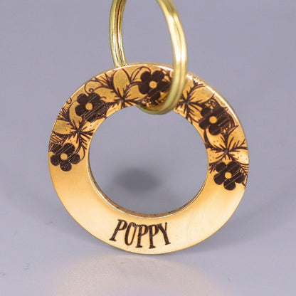 Personalised Washer Pet ID Tag – Engraved Both Sides