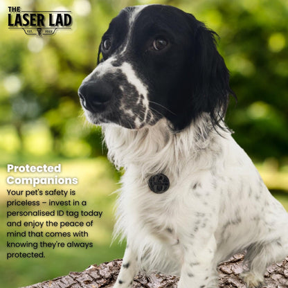 Personalised Diamond Pet ID Tag - Engraved Both Sides