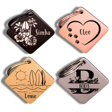 Personalised Diamond Pet ID Tag - Engraved Both Sides