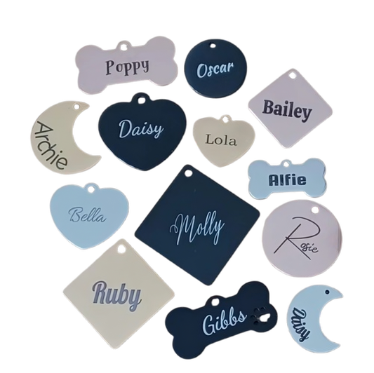 Personalised Pet ID Tag with Engraved Design